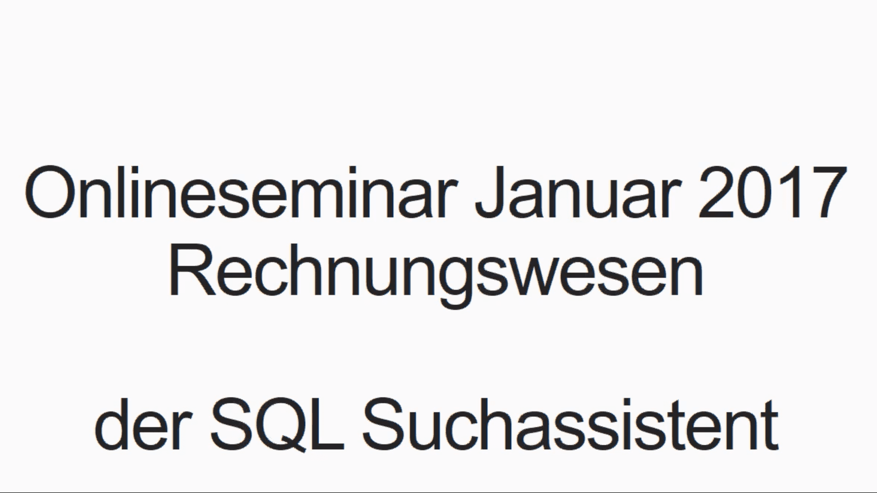 SQL Suchassistent